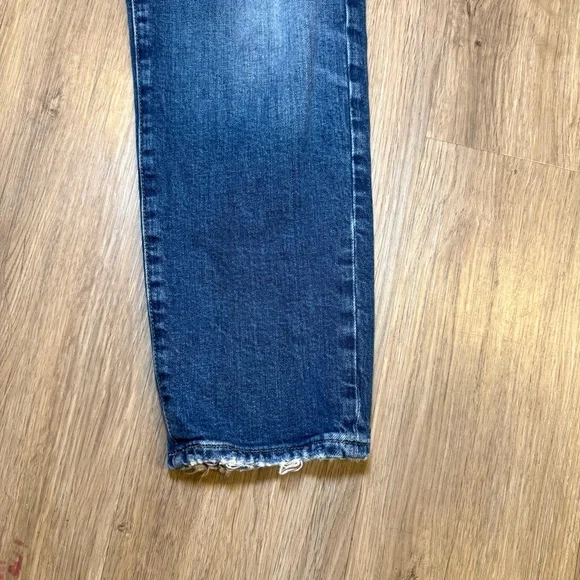 AG-ED Ex-Boyfriend Slouchy Jeans Size 27 Italian Denim Raw Hem - Picture 4 of 16